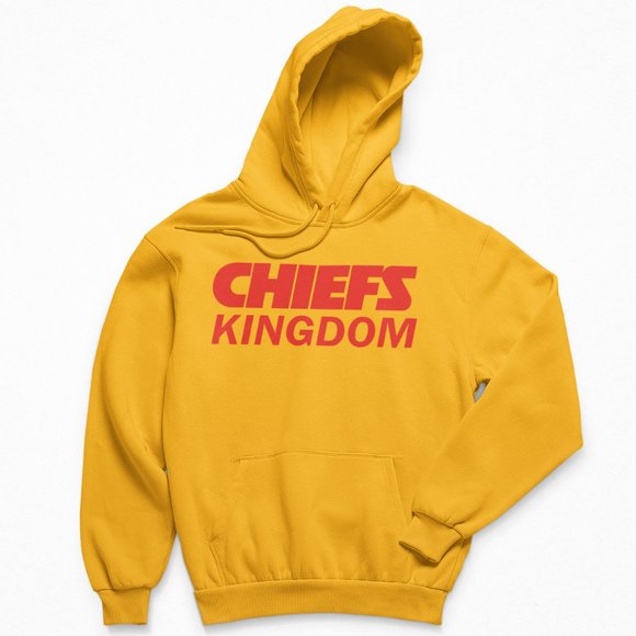 Other - NEW Kansas City Chiefs Kingdom Wordmark Fleece Pullover Hoodie GOLDEN YELLOW